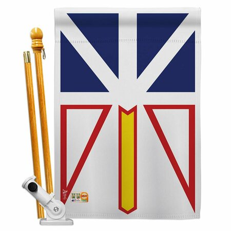 COSA 28 x 40 in. Newfoundland Flags of the World Canada Provinces Impressions Vertical House Flag Set CO2069406
